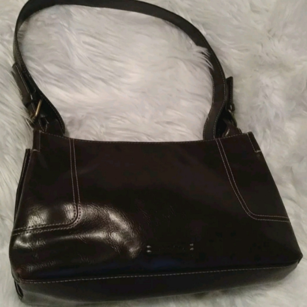 𝅺NINE & CO by Nine West Brown Faux Leather Shoulder Bag